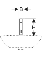 Geberit Brenta álló csaptelep vezérlődobozhoz termosztatikus keverővel, elemes, króm 116.198.21.1