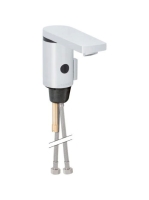 Geberit 186 típusú mosdó csaptelep külső keverővel, elemes működtetéssel, fényes króm 116.256.21.1