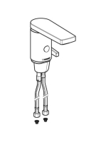 Geberit 186 típusú mosdó csaptelep külső keverővel, elemes működtetéssel, fényes króm 116.256.21.1