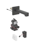 Geberit Brenta fali mosdócsaptelep falsík alatti vezérlőhöz 17 cm, keverő nélkül, matt fekete 116.271.14.1