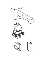 Geberit Brenta fali mosdócsaptelep keverő nélkül 17 cm, elemes, rozsdamentes acél 116.273.SN.1