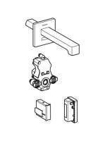 Geberit Brenta fali mosdócsaptelep keverővel 22 cm, generátoros, matt fekete 116.296.14.1