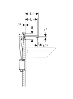Geberit Brenta fali csaptelep falsík alatti vezérlőhöz 22 cm, termosztatikus keverővel, króm 116.297.21.1