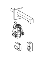 Geberit Brenta csaptelep vezérlőhöz 22 cm, termosztatikus keverővel, szálcsiszolt 116.297.SN.1
