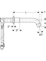 Geberit ONE két fogantyús fali mosdócsaptelep, Geberit ONE szerelőelemhez, króm 116.460.21.1