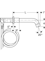 Geberit ONE fali mosdócsaptelep falsík alatti vezérlődobozhoz 165 mm, króm 116.462.21.1