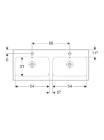 Geberit iCon 120cm dupla mosdó 124120000