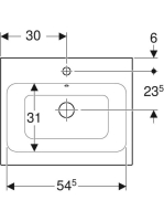 Geberit iCon pultra ültethető mosdó, 60x48.5 cm 124560000