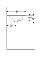 Geberit iCon pultra ültethető mosdó, 60x48.5 cm 124560000
