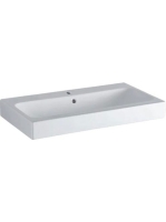 Geberit iCon pultra ültethető mosdó 75x48,5 cm, csaplyukkal és túlfolyóval, fehér 124575000