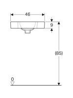 Geberit iCon sarok kézmosó, 46x33 cm 124730000