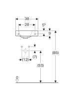 Geberit iCon xs 40-es jobbos kézmosó 124736