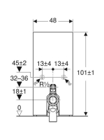 Geberit Monolith fehér üveg szanitermodul talpon álló WC-hez, 101 cm 131.002.SI.5
