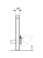 Geberit Monolith palahatású kőanyag szanitermodul fali WC-hez, 101 cm 131.021.00.5