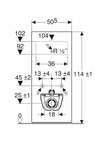 Geberit Monolith betonhatású szanitermodul fali WC-hez, 114 cm 131.031.JV.5