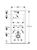 Geberit Monolith fekete szanitermodul fali WC-hez, 114 cm 131.031.SJ.6