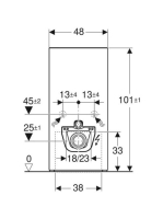 Geberit Monolith Plus betonhatású szanitermodul fali WC-hez, 101 cm 131.221.JV.7