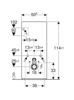 Geberit Monolith Plus fehér üveg szanitermodul fali WC-hez, 114 cm 131.231.SI.7