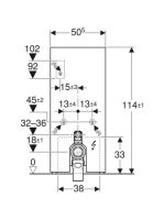 Geberit Monolith Plus fehér szanitermodul talpon álló WC-hez, 114 cm 131.233.SI.7