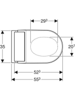 Geberit AquaClean Tuma Comfort fali WC fekete üveggel 146.293.SJ.1