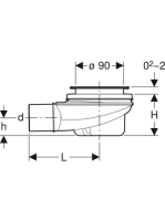Geberit zuhanytálca lefolyó, 78mm szifon magasság 150.550.00.1