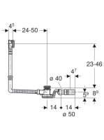Geberit PushControl nyomó működtetésű kádszifon, hosszú 150751216 (150.751.21.6)