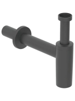 Geberit hátsó kifolyású búraszifon mosdóhoz d32, szeleptakaró rózsával, matt fekete 151.034.14.1