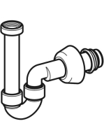 Geberit csőszifon vízszintes kifolyással, fényes króm 151.105.21.1
