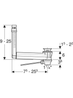 Geberit Clou mosdó csatlakozó emelőrudas működtetéssel 152.018.00.1