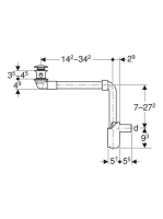 Geberit helytakarékos típusú lefolyószelep, külső szelepfedéllel 152.073.21.1