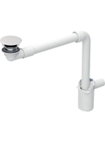 Geberit helytakarékos mosdószifon, szabad összefolyóval és szelepfedéllel, Geberit One mosdóhoz, fehér 152.089.01.1