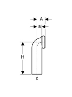 Geberit 90°-os csatlakozókönyök 152610111 (152.610.11.1)