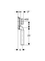 Geberit vizelde szifon rögzítőkészlettel, csatlakozás függőlegesen 152947111 (152.947.11.1)
