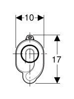 Geberit vizelde szifon, csatlakozás vízszintesen 152950111 (152.950.11.1)