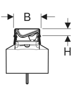 Geberit CleanLine50 zuhanyfolyóka 30-90 cm, szálcsiszolt rozsdamentes acél 154.446.KS.1