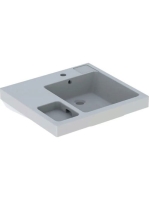 Geberit Bambini mosdó bal oldali pakolófelülettel 60x55 cm, szivacstartóval, túlfolyóval 162700000