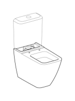 Geberit iCon Square álló monoblokk WC 35,5x63,5 cm, mélyöblítésű, vario kifolyású, fehér 200920000