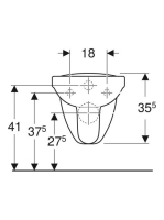 Geberit Vitalis, mélyöblítésű fali WC, hosszabb kivitel 201500000