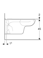 Geberit Vitalis, mélyöblítésű fali WC, hosszabb kivitel 201500000
