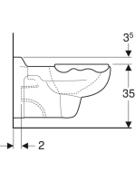 Geberit Bambini mélyöblítésű gyermek fali WC, ülőkepaddal, kárminvörös 201710000