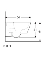 Geberit iCon Square Rimfree fali WC csésze 201950000