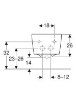 Geberit iCon Square fali bidé, zárt forma, 54 cm, 231910000