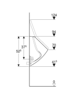 Geberit Corso fedeles kivitelű vizelde, hátsó bekötésű, hátsó kifolyású 239200000