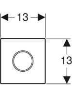 Geberit 10 típusú takarólap easy-to-clean bevonattal, matt króm/fényes króm 241.925.JQ.1