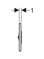 Geberit 10 típusú takarólap easy-to-clean bevonattal, matt króm/fényes króm 241.925.JQ.1