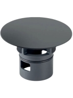Geberit műanyag szelepfedél lefolyószelephez, szabad kifolyással, matt fekete 241.993.14.1