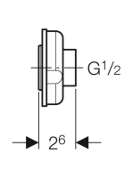 Geberit adapter vizelde elemhez d32-1/2" 242.309.00.1