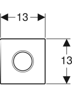 Geberit 01 típusú takarólap, easy-to-clean bevonattal, matt króm 242.821.JQ.1
