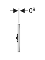 Geberit 01 típusú takarólap, easy-to-clean bevonattal, matt króm 242.821.JQ.1