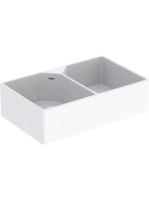 Geberit Publica univerzális öblítőmedencék 90x56 cm, két medencével, túlfolyóval, fehér 350490000